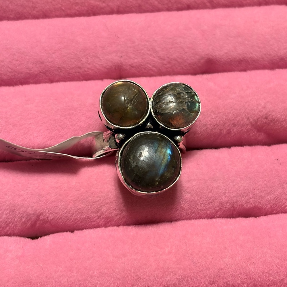 Sterling Silver Labradorite Ring size 8